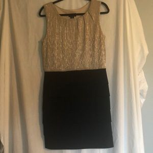 Tank dress with Grecian style skirt.